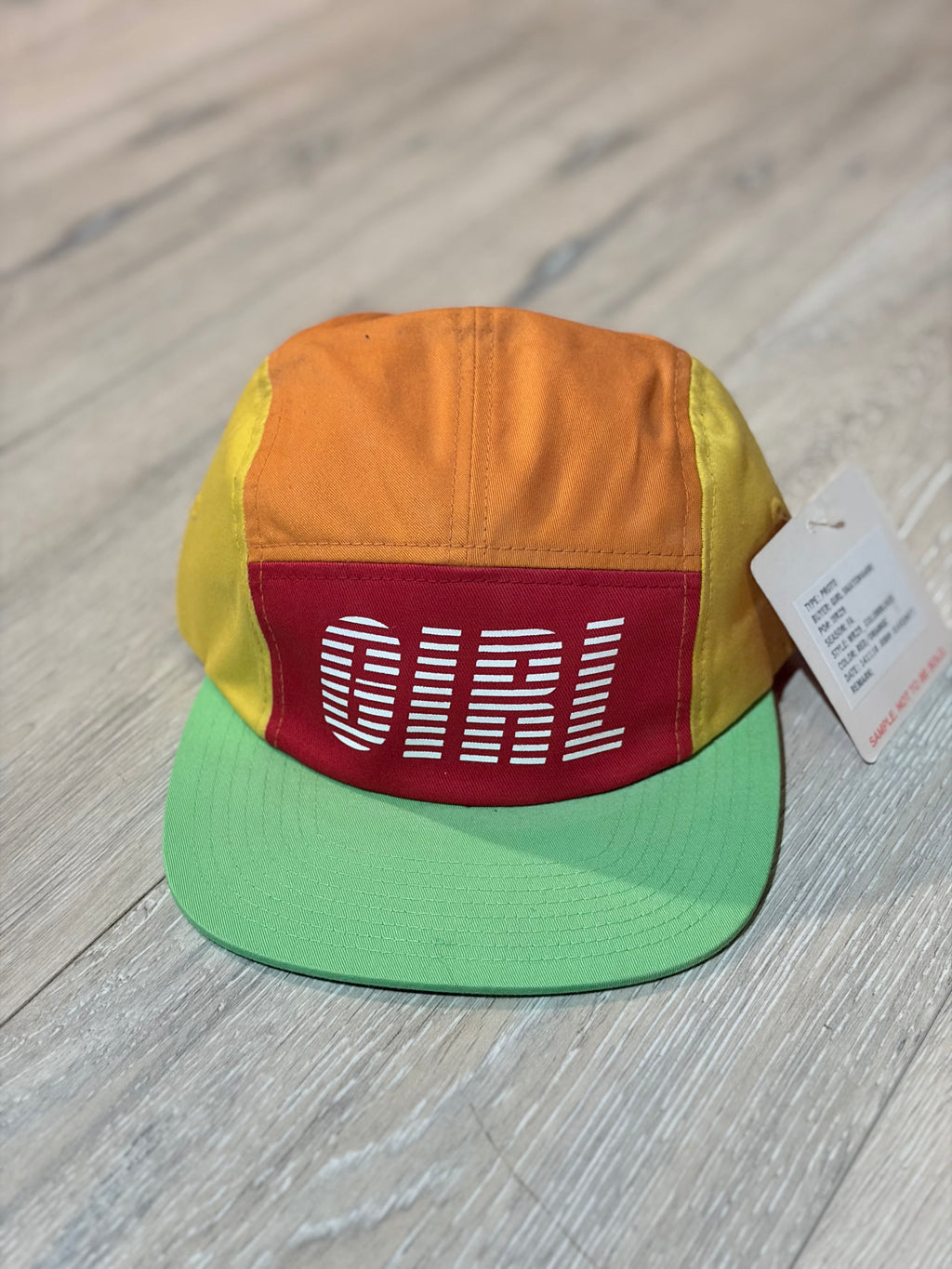 Girl Skateboard Company 5 panel hat multi color