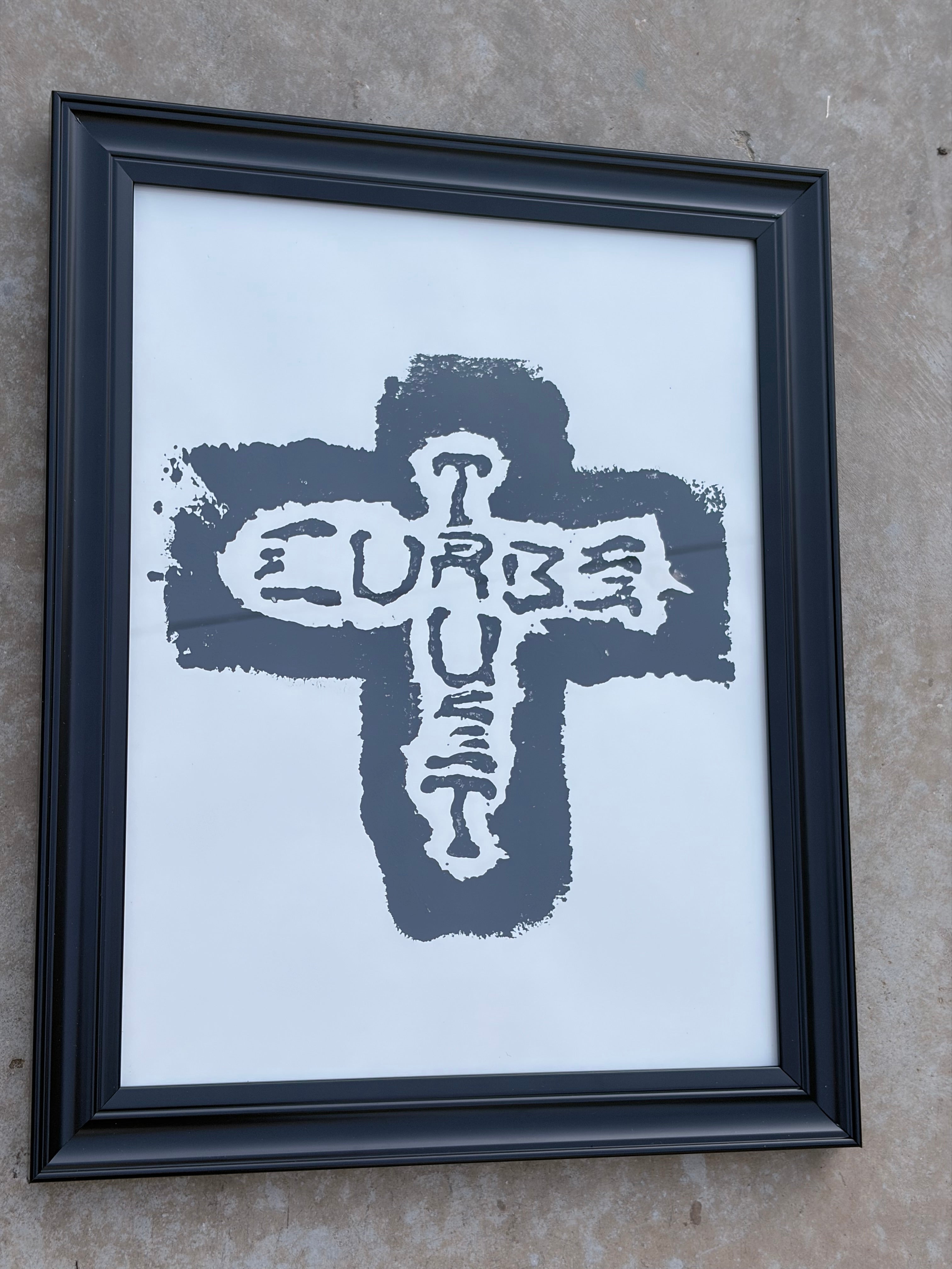 Trust Curbs Carved Relief Print Framed