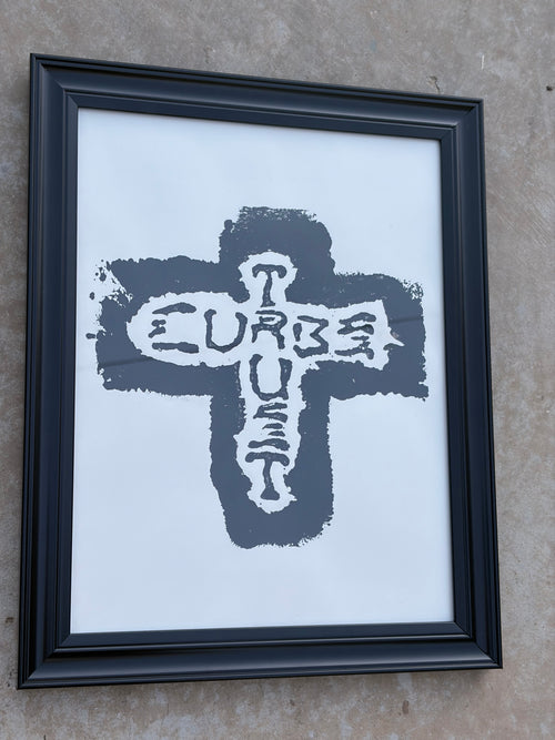 Trust Curbs Carved Relief Print Framed