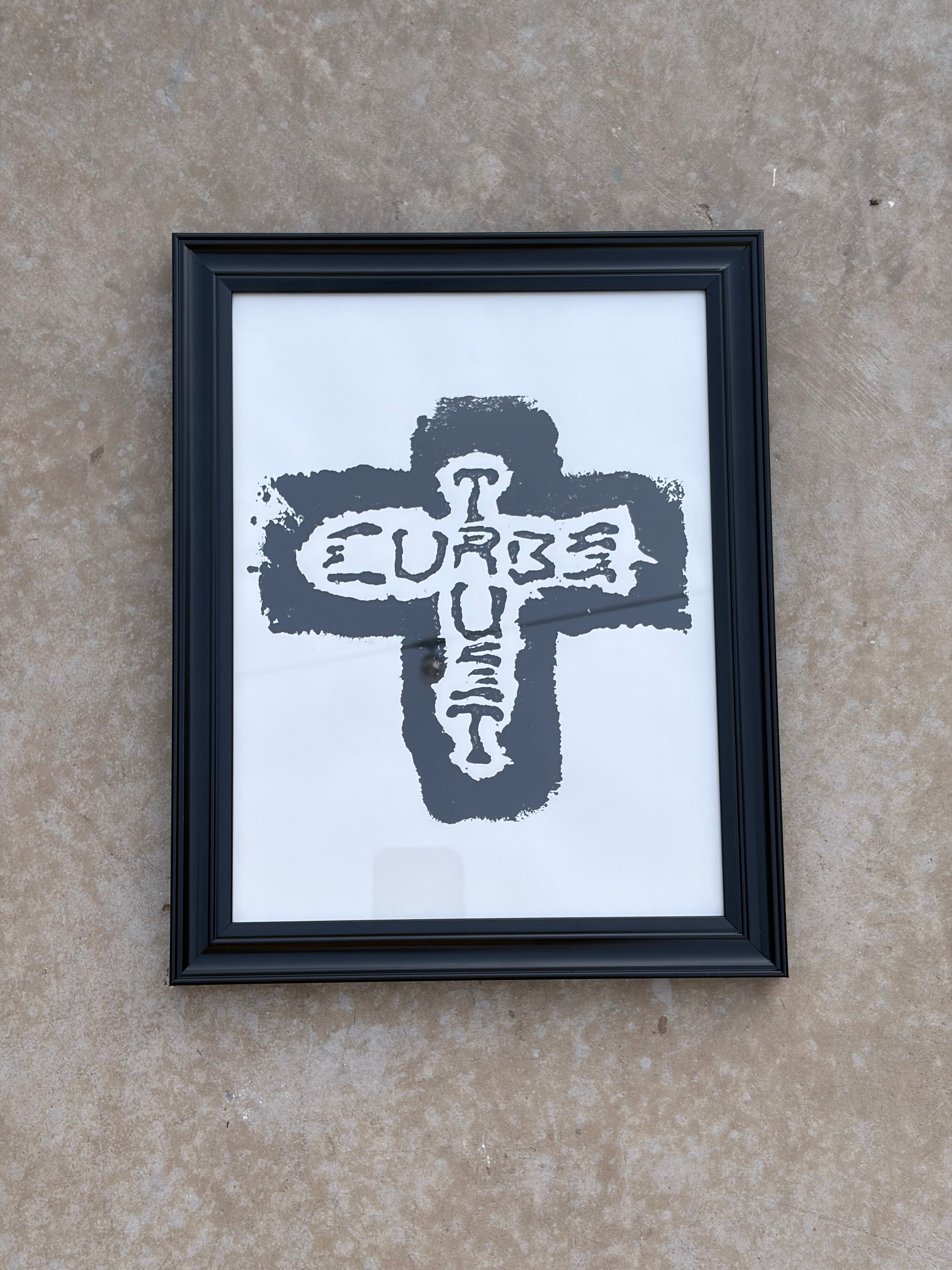 Trust Curbs Carved Relief Print Framed