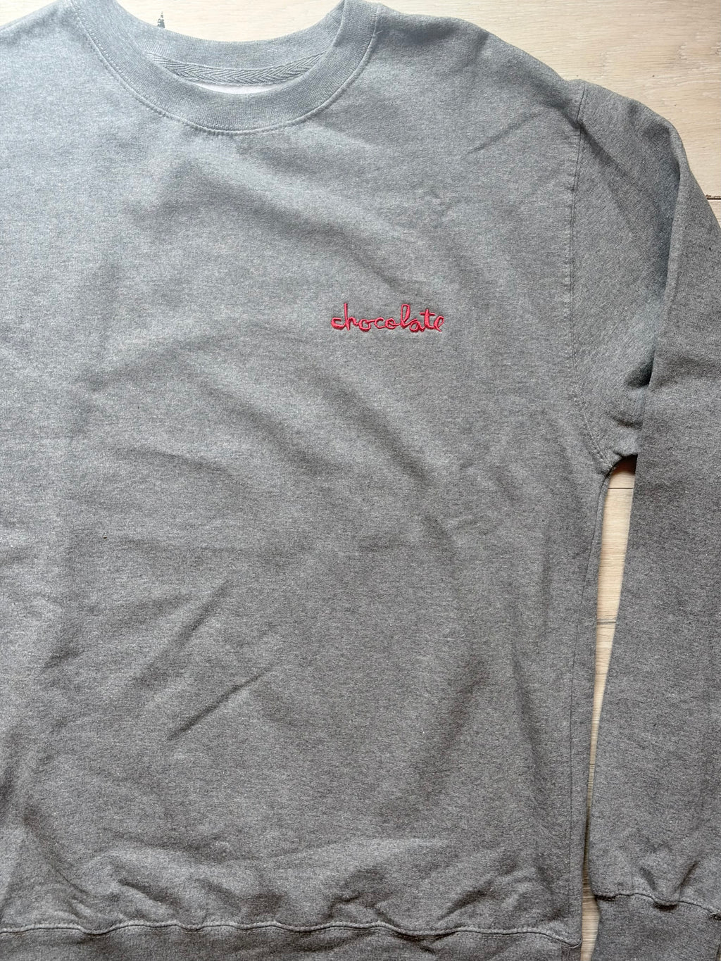 Chocolate Skateboards embroidered Sweater Sz Medium