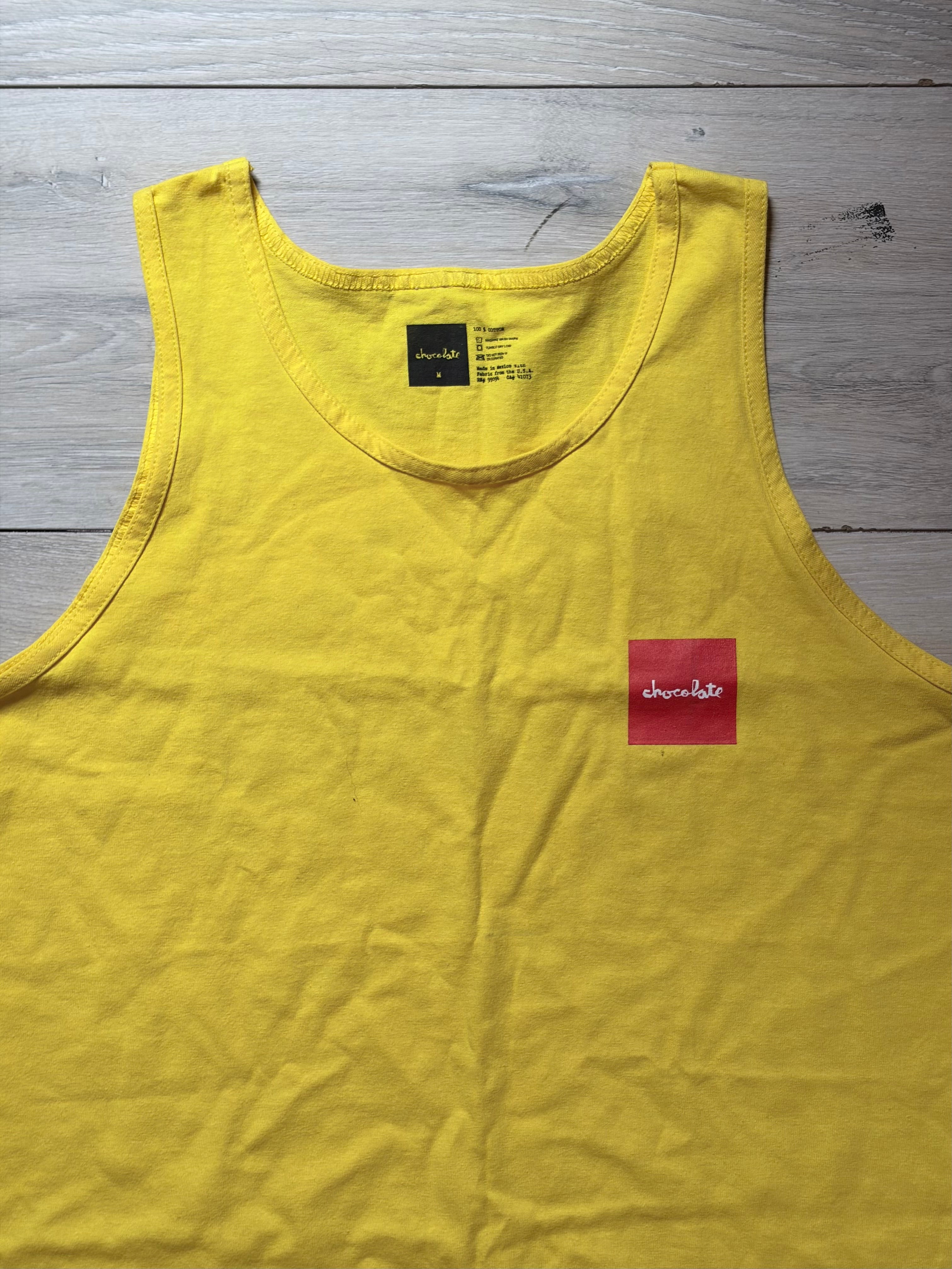 Chocolate skateboards screen printed tank Sz M