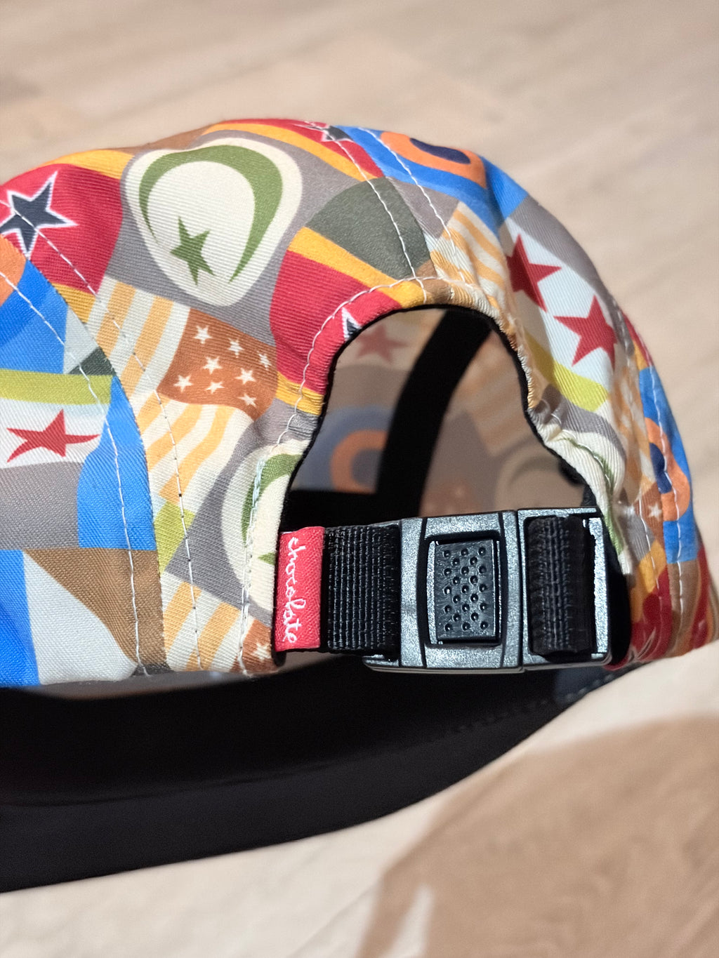 Chocolate Skateboard Company five panel hat flag