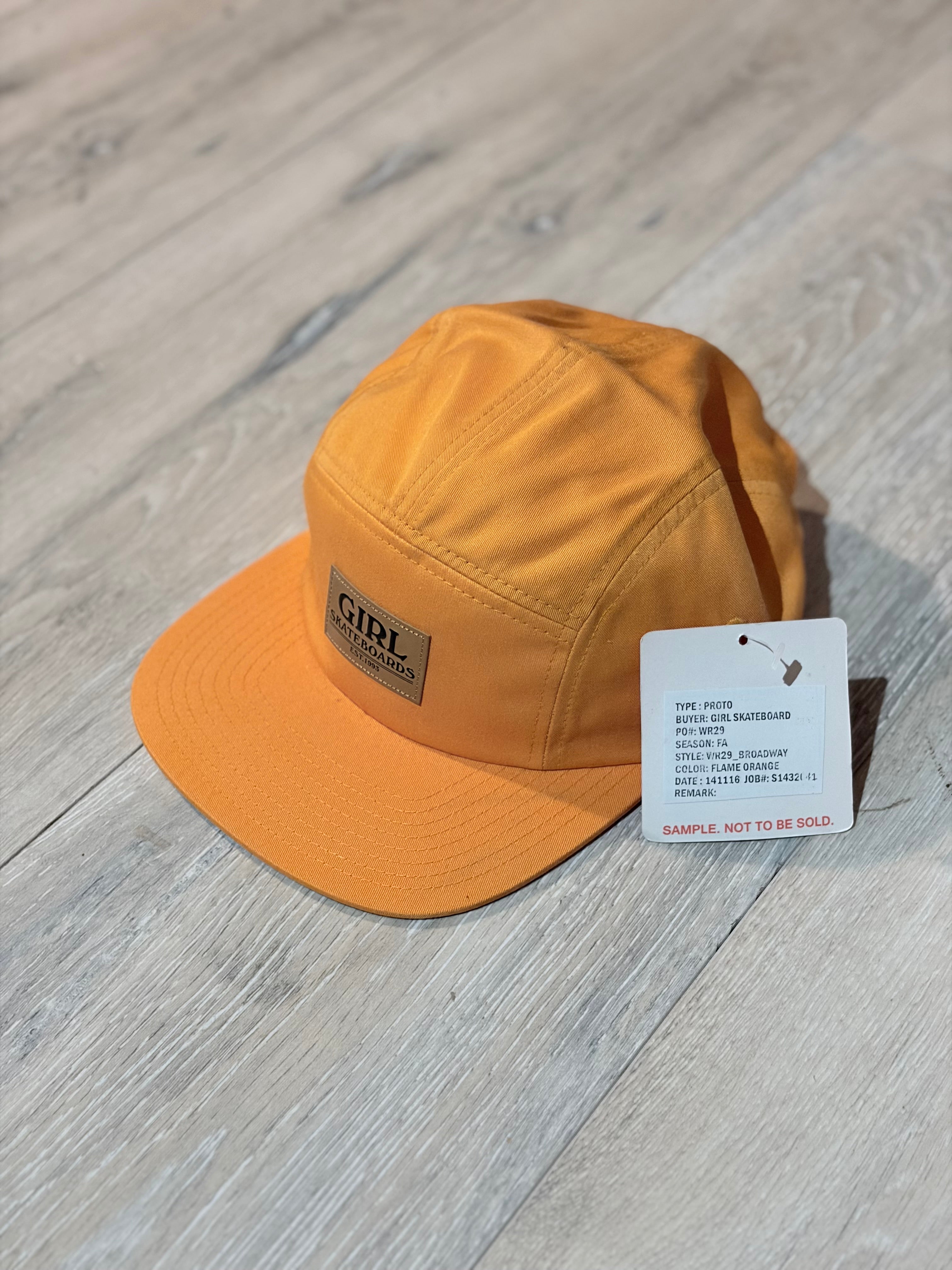 The Girl Skateboard Company - 5 panel hat orange