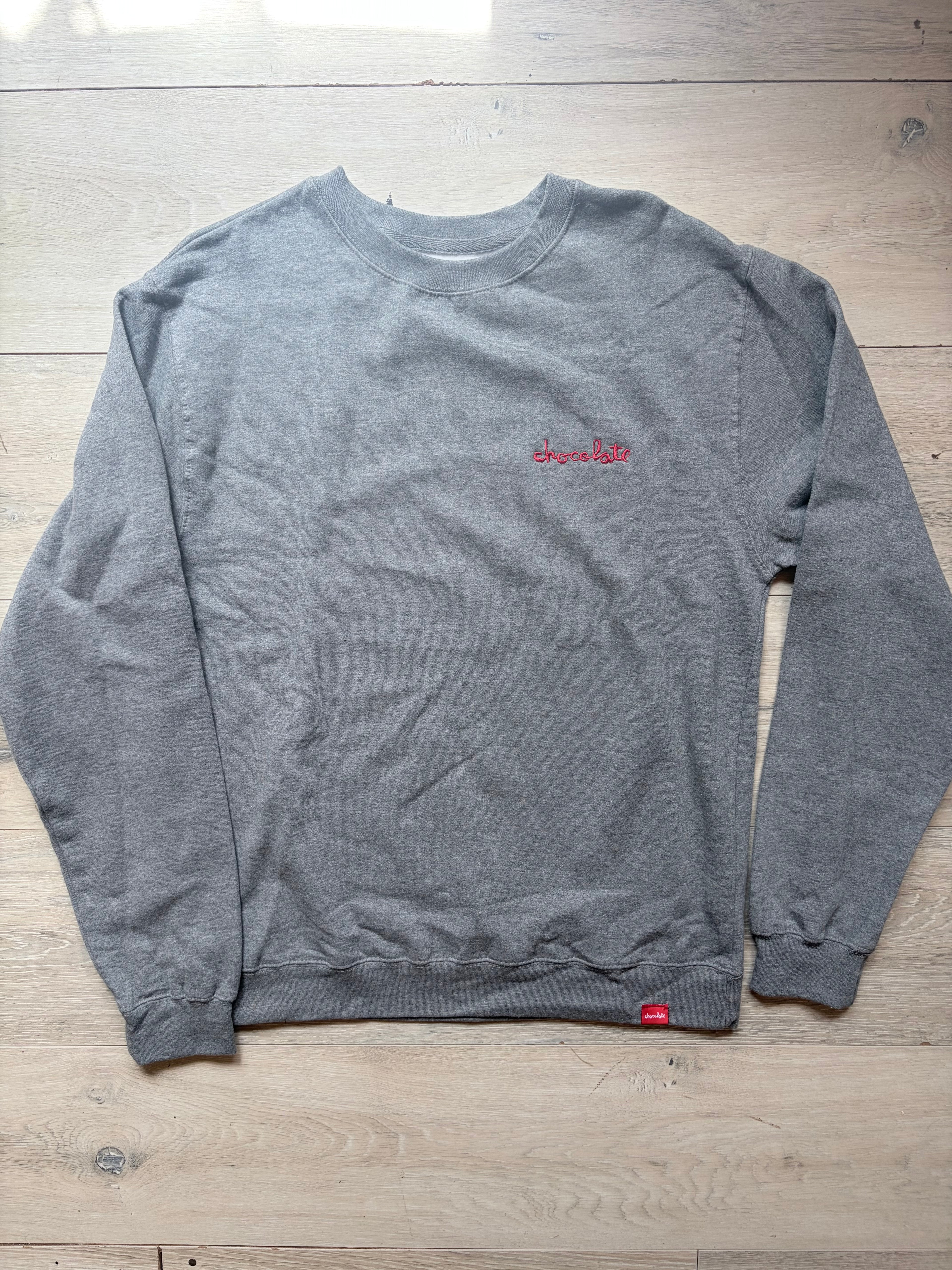 Chocolate Skateboards embroidered Sweater Sz Medium